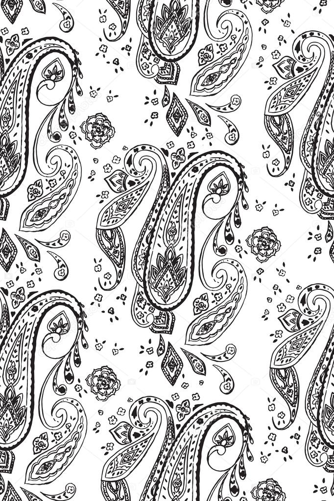Fantasy paisley seamless pattern for fabric, textile, wrapping p