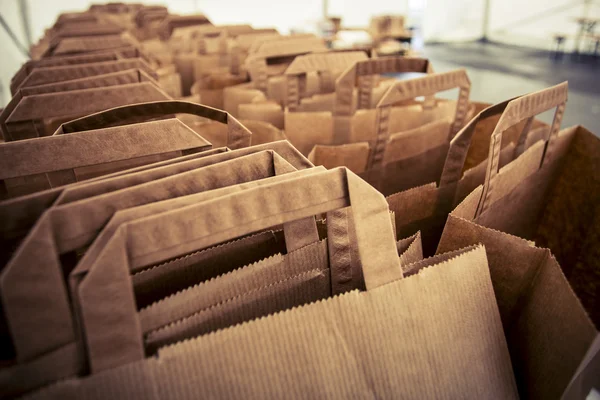 Lote de sacos de papel — Fotografia de Stock