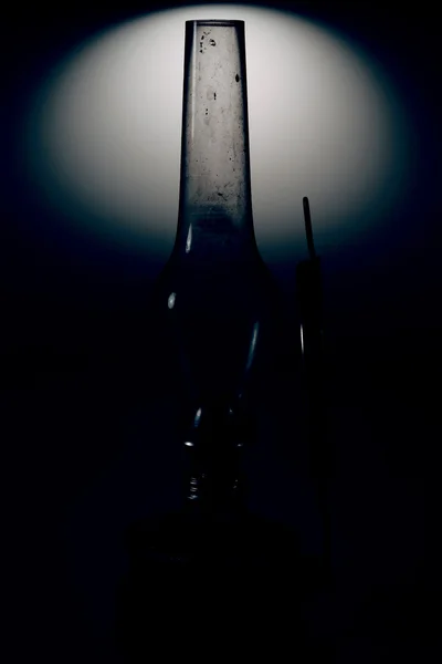 Vecchia lampada al cherosene isolata su fondo bianco — Foto Stock