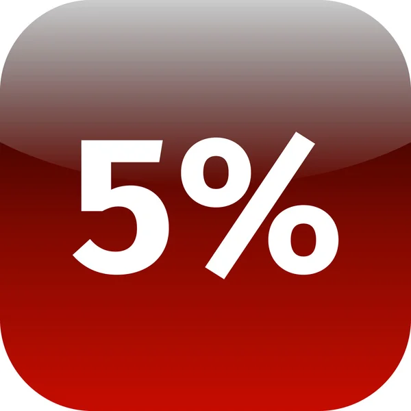 5 percent icon — Stock Photo, Image