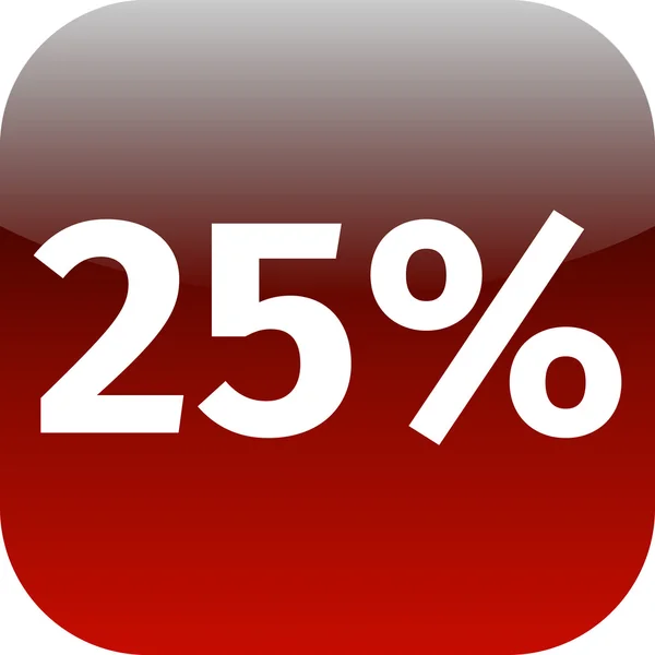 25 percent icon — Stock Photo, Image