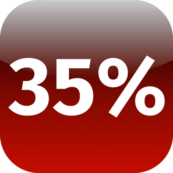 35 percent icon — Stock Photo, Image