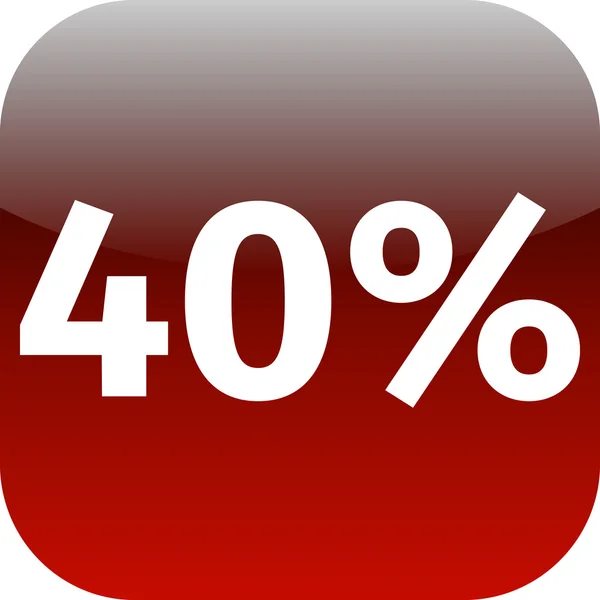 40 percent icon — Stock Photo, Image