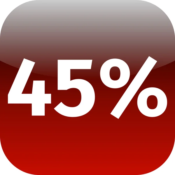 45 percent icon — Stock Photo, Image