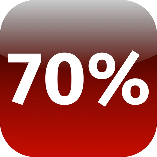 70 percent icon — Stock Photo, Image