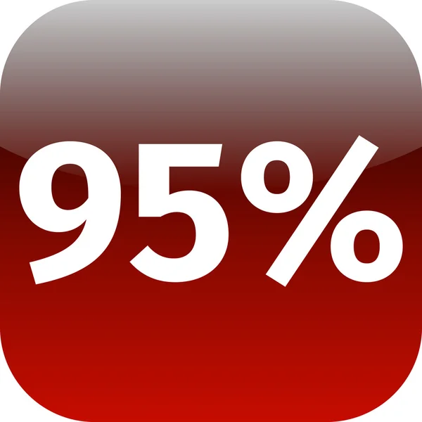 95 percent icon — Stock Photo, Image