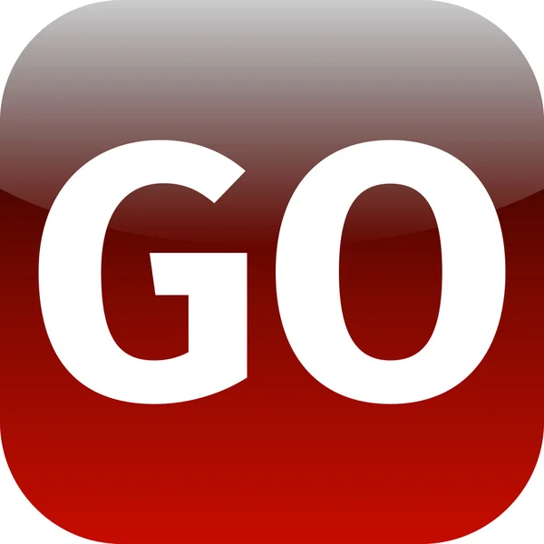 Red go icon — Stock Photo, Image