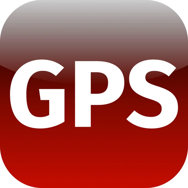 Icono rojo GPS para web o teléfono — Foto de Stock