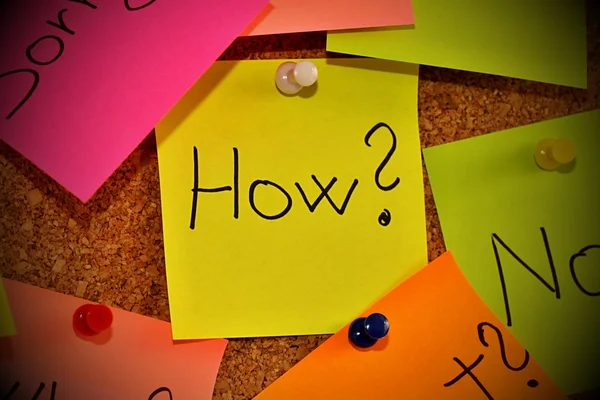 Notice board with sticky note pads — Stock Photo, Image