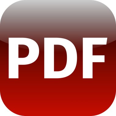 File PDF sign icon. Download document file symbol. red shiny button. clipart