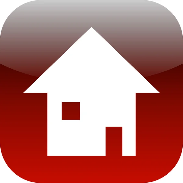 Ikonę domu, na placu internet przycisk — Zdjęcie stockowe