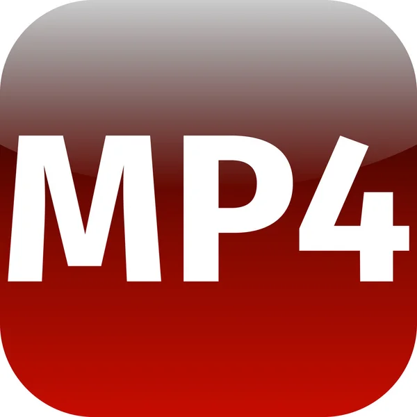 MP4 red download icon — Stock Photo, Image