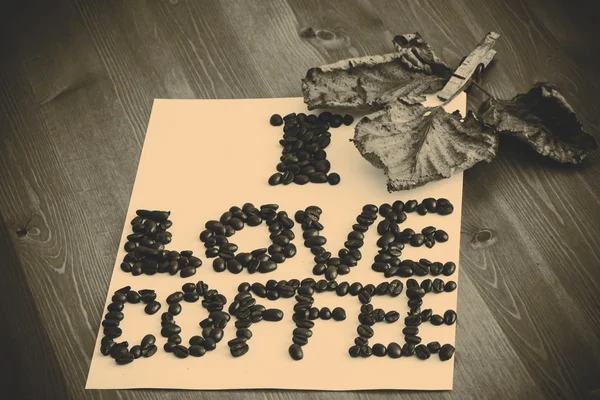 I love coffee — Stock Photo, Image