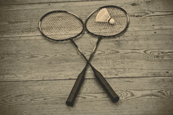 Racchetta da badminton vintage — Foto Stock
