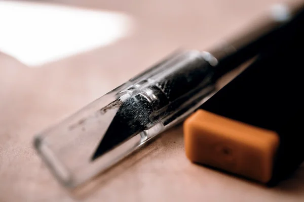 Rzemiosło srebrny nóż — Zdjęcie stockowe