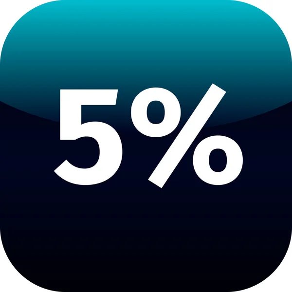 5 percent icon — Stock Vector