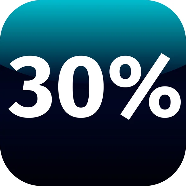 30 percent icon — Stock Vector