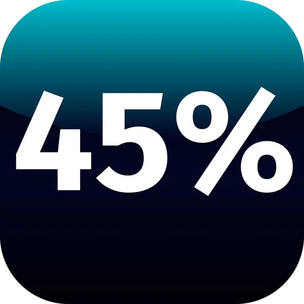 45 percent icon — Stock Vector