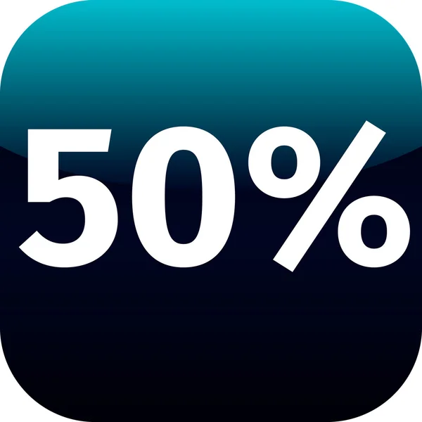 50 percent icon — Stock Vector