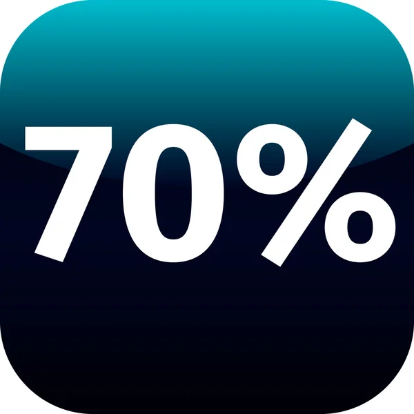 70 percent icon — Stock Vector