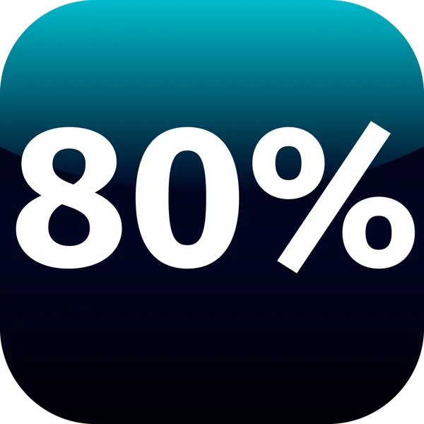 80 percent icon — Stock Vector