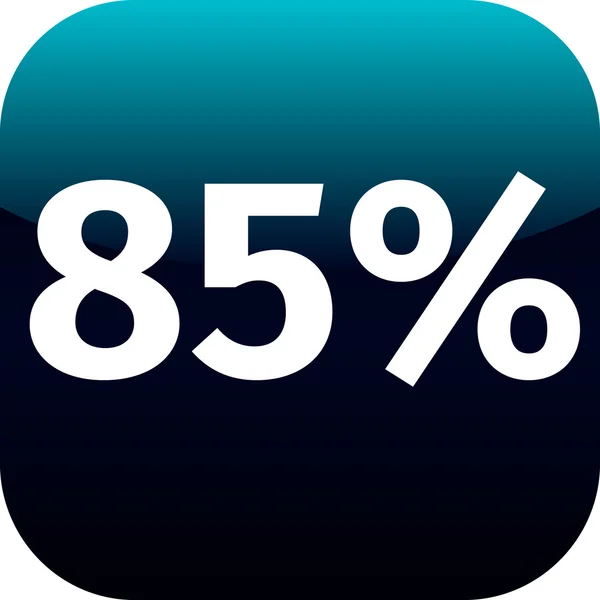 85 percent icon — Stock Vector