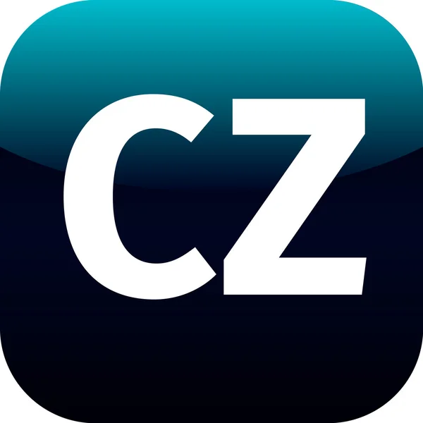 CZ domain icon — Stock Vector