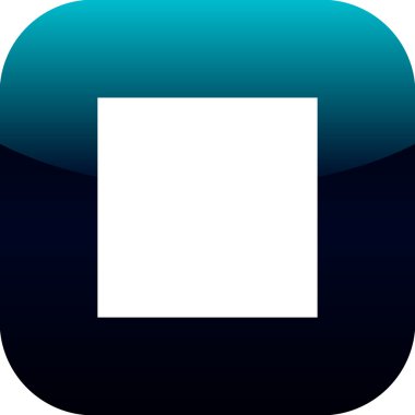 mavi ve beyaz dur kare simgesi