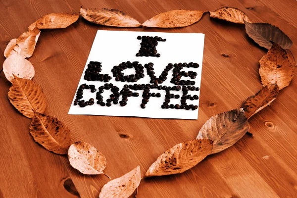 I love coffee — Stock Photo, Image