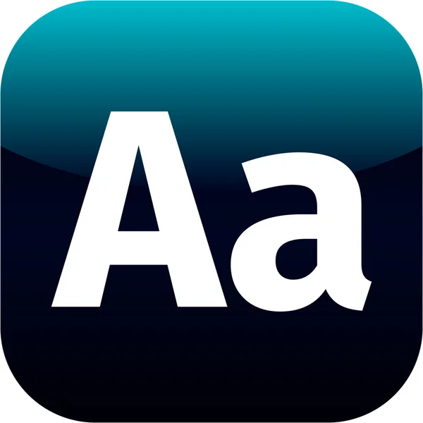 Vergroten van lettertype internet knop pictogram app apps aa — Stockfoto