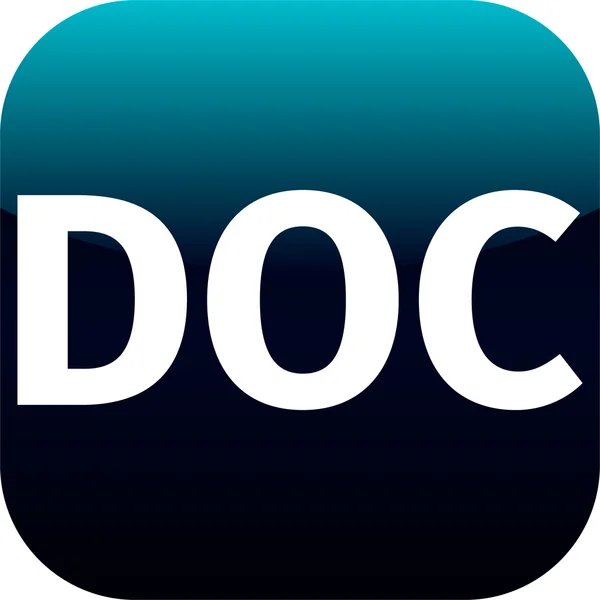 Archivo DOC icono de signo. Descargar símbolo de archivo de documento. Botón azul brillante . —  Fotos de Stock