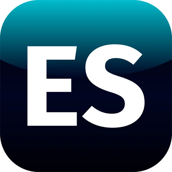 Ikona domény ES — Stock fotografie