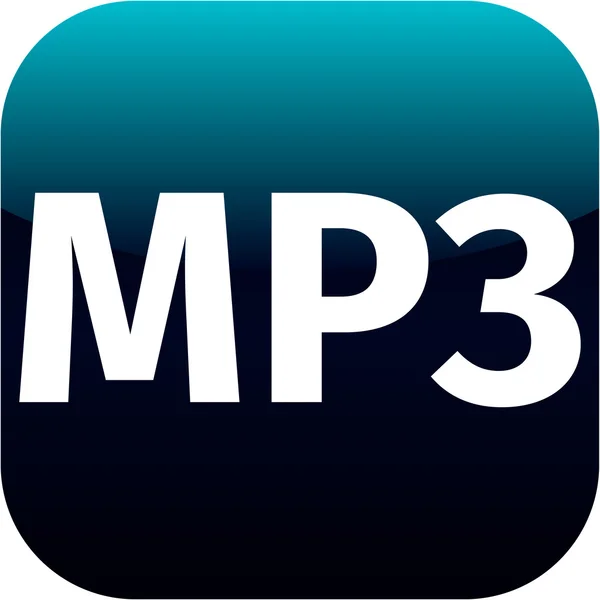 Blue mp3 music icon — Stock Photo, Image