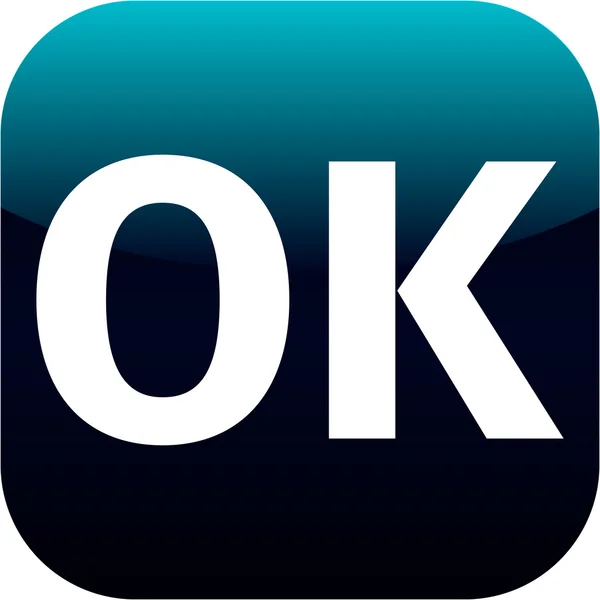 OK-tekstpictogram — Stockfoto