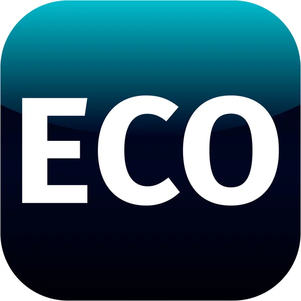 エコ青いアイコン - 生態 — ストック写真