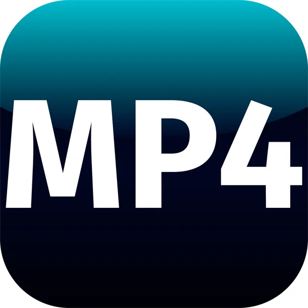 MP4 blue download icon — Stock Photo, Image