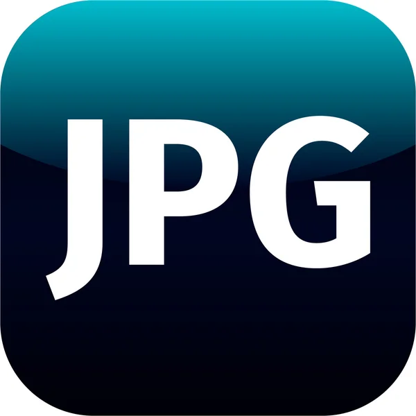 파일 Jpg 기호 아이콘입니다. 이미지 파일 기호를 다운로드합니다. 파란색 반짝이 버튼. — 스톡 사진
