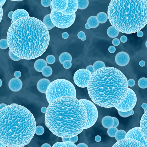 Microbio, virus, bacterias o textura azul celular — Foto de Stock