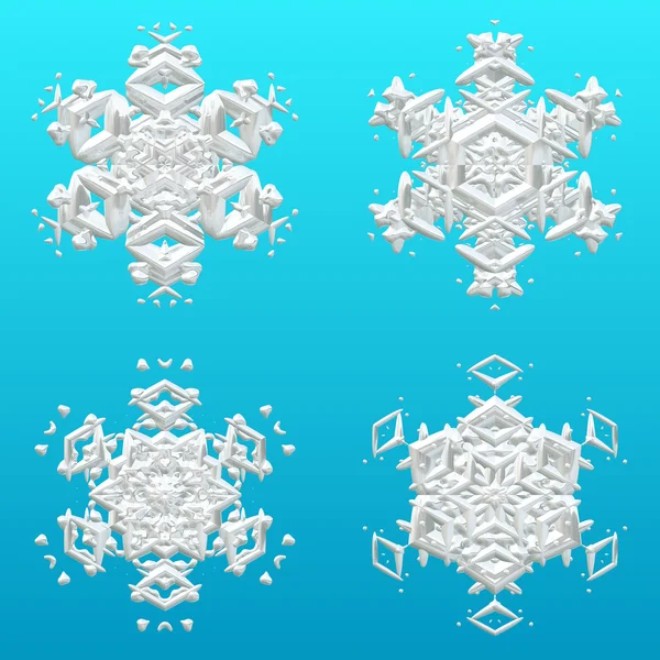 Wintersneeuw of snoflakes voor kerst cadeau papier — Stockfoto