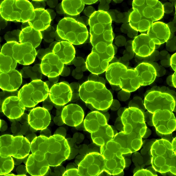 Microben, virussen, bacteriën of cel groene textuur — Stockfoto