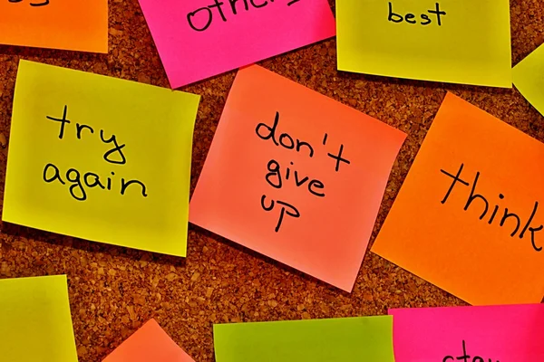 Notice board with sticky note pads — Stock Photo, Image