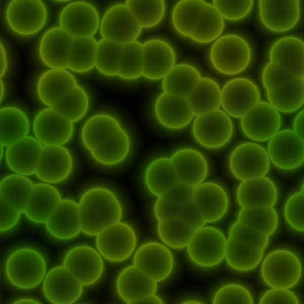 Naadloze textuur van groene bacteriën — Stockfoto