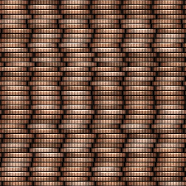 Pilha de moedas textura sem costura - moedas em colunas — Fotografia de Stock