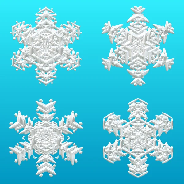 겨울 눈 또는 크리스마스 선물 종이 대 한 snoflakes — 스톡 사진