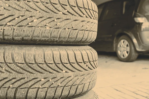 Tires of a car — Stock Photo, Image