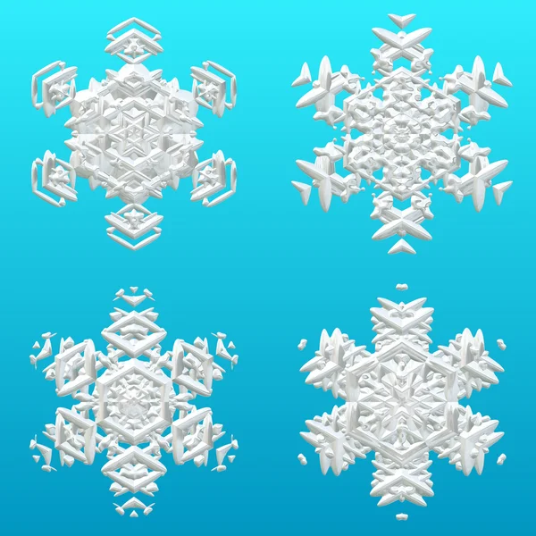 Neve de inverno ou snoflakes de papel de presente de Natal — Fotografia de Stock