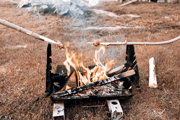 Kiełbasa na ogień — Zdjęcie stockowe