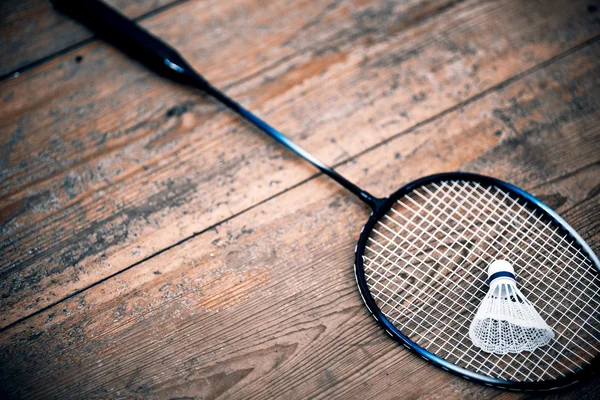 Vintage badminton raket — Stok fotoğraf