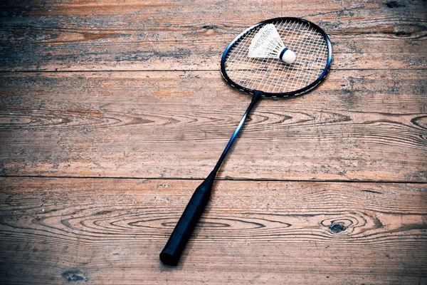 Vintage badminton racquet — Stock Photo, Image