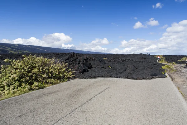 Lava over the road - end — Stock Photo, Image